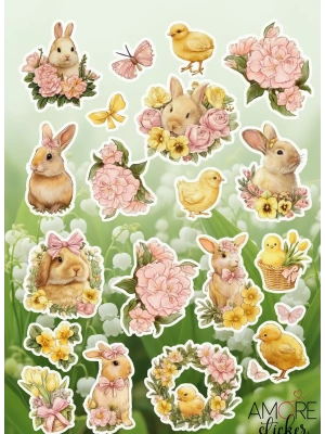 Пасхальные наклейки для яиц и свечей переводные из каталога Наклейки декупажные для декора свечей, яиц, изделий из гипса, в интернет-магазине BPW.style